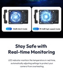 Ulanzi CU01 Cooler para câmera, ventilador de resfriamento para transmissão ao vivo, sistema de resfriamento alto, radiador de câmera, dissipador de calor para Canon R50 Sony ZVE Nikon