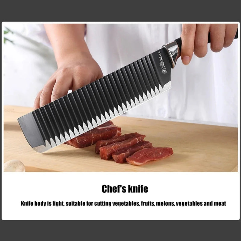 Conjunto de 6 facas de aço inoxidável, conjunto de facas de chef, faca de frutas