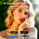 Projetor externo XIWBSY 2025 4K, 40000 lúmens, foco automático, projetor inteligente, vídeo 8K, home theater, Wi-Fi 6, Bluetooth 5.3, projetor portátil.