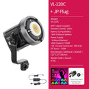 Ulanzi VL-120Bi VL-120C 120W V-Mount COB Luz sem fio Controle por aplicativo 2700K-6500K Luz de vídeo para fotografia de vídeo de esquete