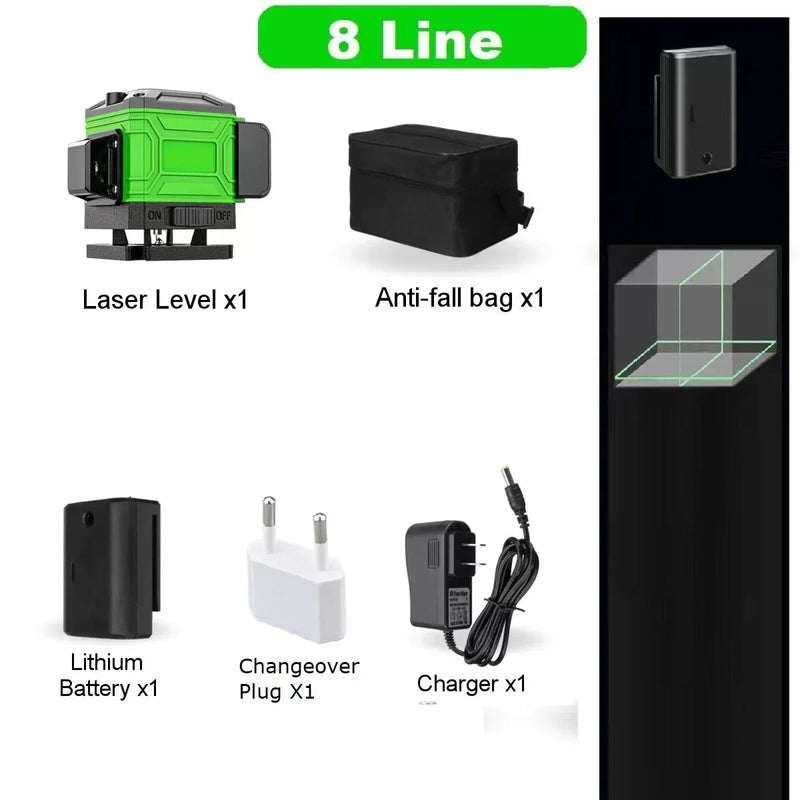8/12/16 Nível de laser de linha 360 Nível de laser verde Instrumentos ópticos Ferramentas de construção Instrumentos de medição e análise