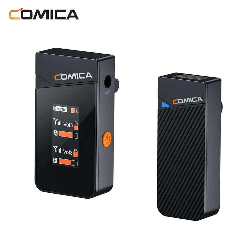 Microfone de lapela sem fio Comica Vimo C C3 C2 C1 2.4G para câmera de smartphone, vlog, streaming de YouTube vs Rode GO II