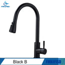 Torneira de cozinha FMHJFISD, torneira de cozinha dourada escovada, torneira de água retrátil, misturadora de alça única, rotação de 360 graus, torneira de chuveiro de cozinha