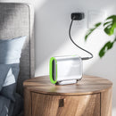 Nível a laser autonivelante Huepar de 2 linhas, feixe verde/vermelho, base magnética, bateria de íons de lítio recarregável, para construção e ferramentas de bricolage