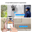 Câmera de Segurança Wi-Fi, Câmeras de Vigilância Wi-Fi, Câmeras de Vigilância Wi-Fi Externas, Câmera Wi-Fi Smart 360 ICSee, 6MP, 4K