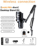 Microfone sem fio USB COMICA para jogos, com condensador e redução de ruído, luzes RGB, para PC, laptop, smartphone e streaming Uni Pro.