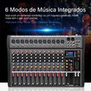 Portable Mixing Console 12 Channels Digital MP3 Computer Input Sound Card Mixer USB Console Karaoke Audio Mixer Broadcast