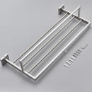 Acessórios para banheiro Toalheiro Aço inoxidável Toalheiro Acessórios para banheiro Prateleira de armazenamento Toalheiro duplo Dourado/Preto/Cromado