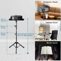 Suporte de tripé para projetor SH - Tripé para laptop com altura ajustável, mesa de apoio para DJ, suporte de mesa para computador ao ar livre para palco ou estúdio