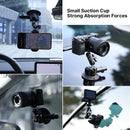 Ulanzi Car Phone Action Camera Holder Hand Pump Suction Cup 360° Adjustable 1/4" 3/8" For GoPro Insta360 DJI Action Smart Phone