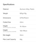 Ulanzi TT43 Tripé portátil ajustável, suporte reversível para luz de preenchimento, caixa macia, luz COB de 40 W com parafuso de 1/4''