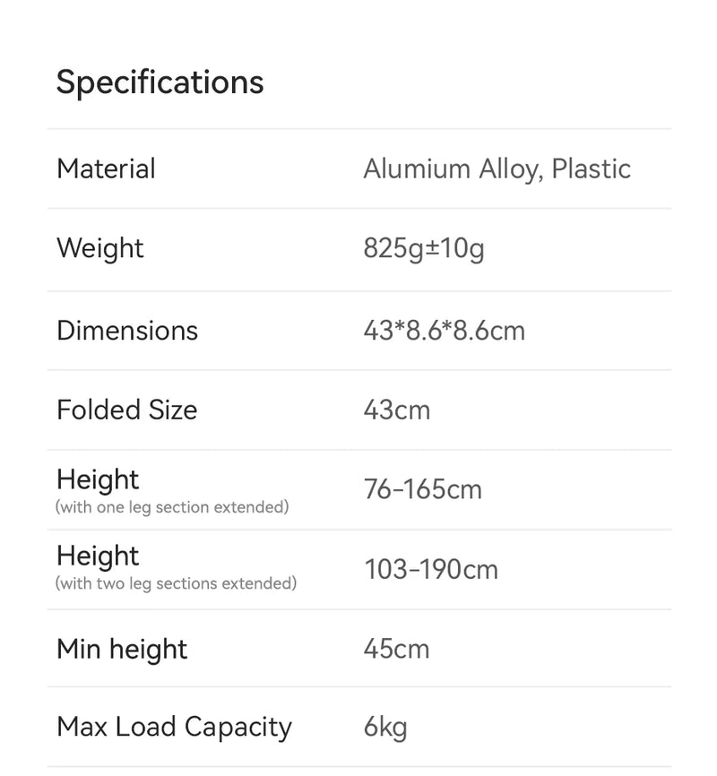 Ulanzi TT43 Tripé portátil ajustável, suporte reversível para luz de preenchimento, caixa macia, luz COB de 40 W com parafuso de 1/4''