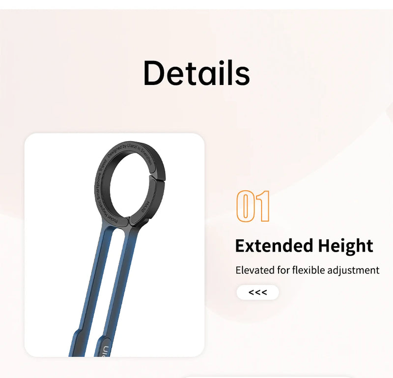 Ulanzi MA30 Magsafe Phone Tripod Dual-sided Magnetic Phone Holder Phone Stand for Iphone 16 15 Outdoor Travel Vlog LiveStreaming