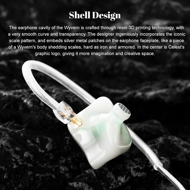 Novo fone de ouvido intra-auricular Kinera Celest Wyvern com cabo de microfone boom destacável IEMs Gaming Mic Headset Envio do Brasil