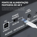 Teyun Q-24 Interface de Áudio Profissional Universal USB para Computador, Placa de Som com Monitoramento, Guitarra Elétrica e Gravação ao Vivo