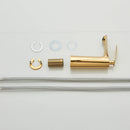 SHBSHAIMY Torneira de pia de banheiro quadrada moderna com núcleo de latão, torneira de água quente e fria, modelo alto/baixo, dourada, montada no deck