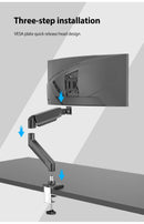 Suporte de mesa para monitor Bewiser de 13" a 32" com capacidade de peso de até 9 kg (19,8 lbs), altura ajustável, rotação de 360°