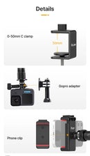 Suporte para microfone de mesa VIJIM LS24, braço de microfone com suspensão ajustável em 360° e parafuso de 1/4, suprimentos para estúdio fotográfico