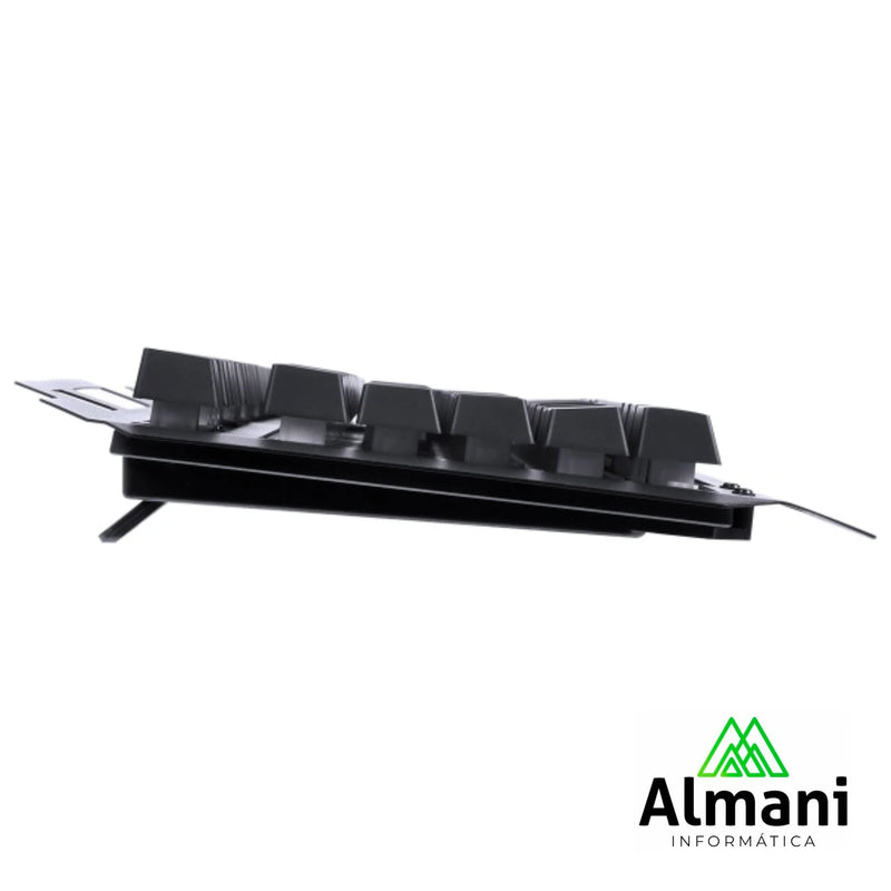 KEYBOARD GAMER SHIELD ABNT2 MULTIMIDIA LED BLUE 1.8 METERS USB TOP IN METAL SENSCAO MECANICA - GT600