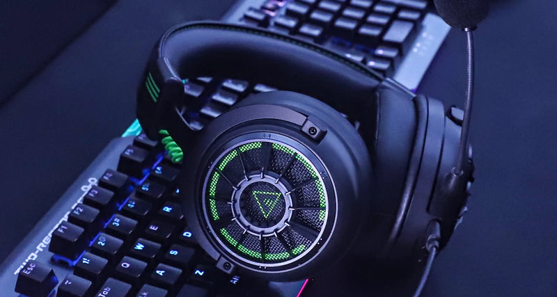 Fones de ouvido gamer profissionais EKSA E5000 para PC/PS4/Xbox/Switch, headset gamer com fio 7.1 e microfone ENC, cabo removível USB/Tipo C/3,5 mm
