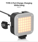 Mini Vlog VL49 LED, Luz de Preenchimento com 6W Branco 2000mAh 5500K Iluminação Zoom - para Fotográfica, Vídeo, Telefone, Selfie