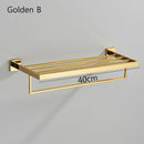 Acessórios para banheiro Toalheiro Aço inoxidável Toalheiro Acessórios para banheiro Prateleira de armazenamento Toalheiro duplo Dourado/Preto/Cromado