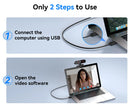 Webcam 4K com tripé EMEET USB para computador, com foco automático e microfones para streaming, compatível com Zoom/Teams/OBS/PC/Mac/Laptop.