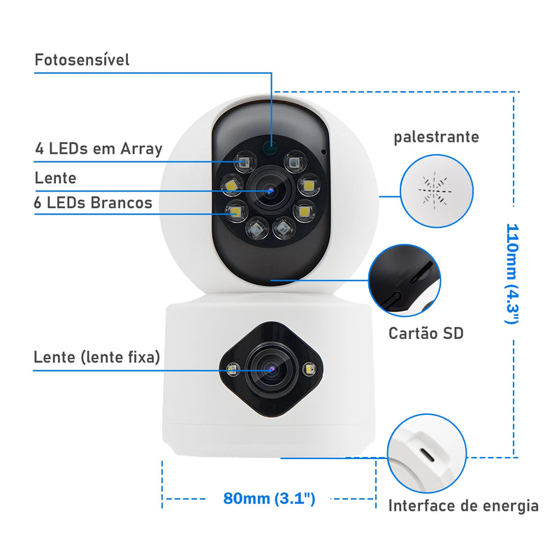 Bebê, ICSee, Câmera de Segurança Wi-Fi, Câmera IP, Câmera 360, Câmeras de Vigilância Wi-Fi, Mini Câmera Wi-Fi, Coibeu