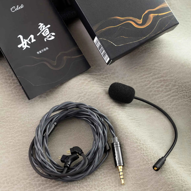 Fones de ouvido Kinera Celest Wyvern pretos com cabo e microfone, envio de IEMs brasileiros, fones de ouvido com fio Hi-Fi para jogos, para presente