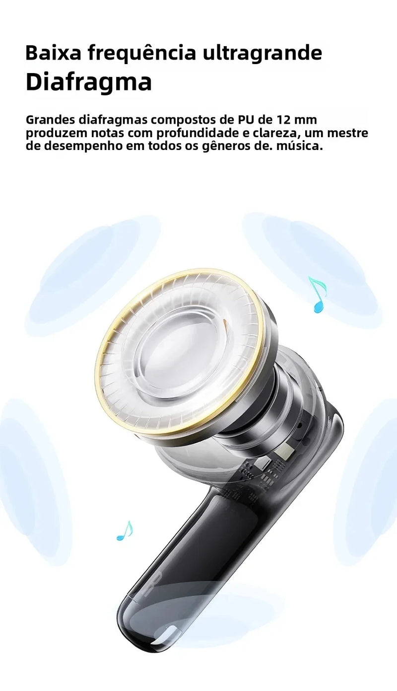 Fone De Ouvido Bluetooth 5.3 Baseus Bowie E13 Som Imersivel Recarregável Latencia Zero