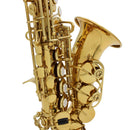 Saxofone soprano SLADE em Si bemol, corpo em latão, instrumento de sopro profissional com estojo, luvas e peças. Envio do Brasil.
