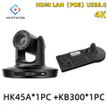 Câmera PTZ 4K com 1 Joystick Controlador, Zoom Óptico de 20x, USB 3.0, LAN e HDMI para Transmissão ao Vivo em Igrejas, Reuniões de Negócios e Eventos - HK45A
