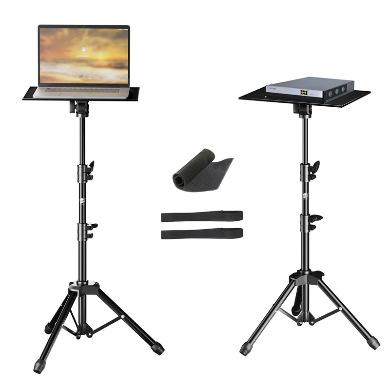 Tripé para projetor de 90/125/145 cm, tripé ajustável para laptop, altura de 18 a 40 polegadas, mesa de pé, suporte para microfone de computador ao ar livre