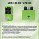 Pedal de overdrive analógico mini Nobels Natural ODR-mini2 com novo controle de corte de graves variável e True Bypass.