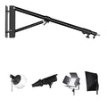 Braço de suporte de parede para estúdio fotográfico, luzes estroboscópicas de vídeo, comprimento máximo de 53,9 polegadas / 137 cm, rotação horizontal e vertical