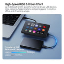 Teclado Ulanzi D200 D200H Stream Deck com 13 teclas macro, controlador Steam para YouTube, escritório, jogos e transmissões ao vivo. Suporte para TF/SD/USB 3.0.