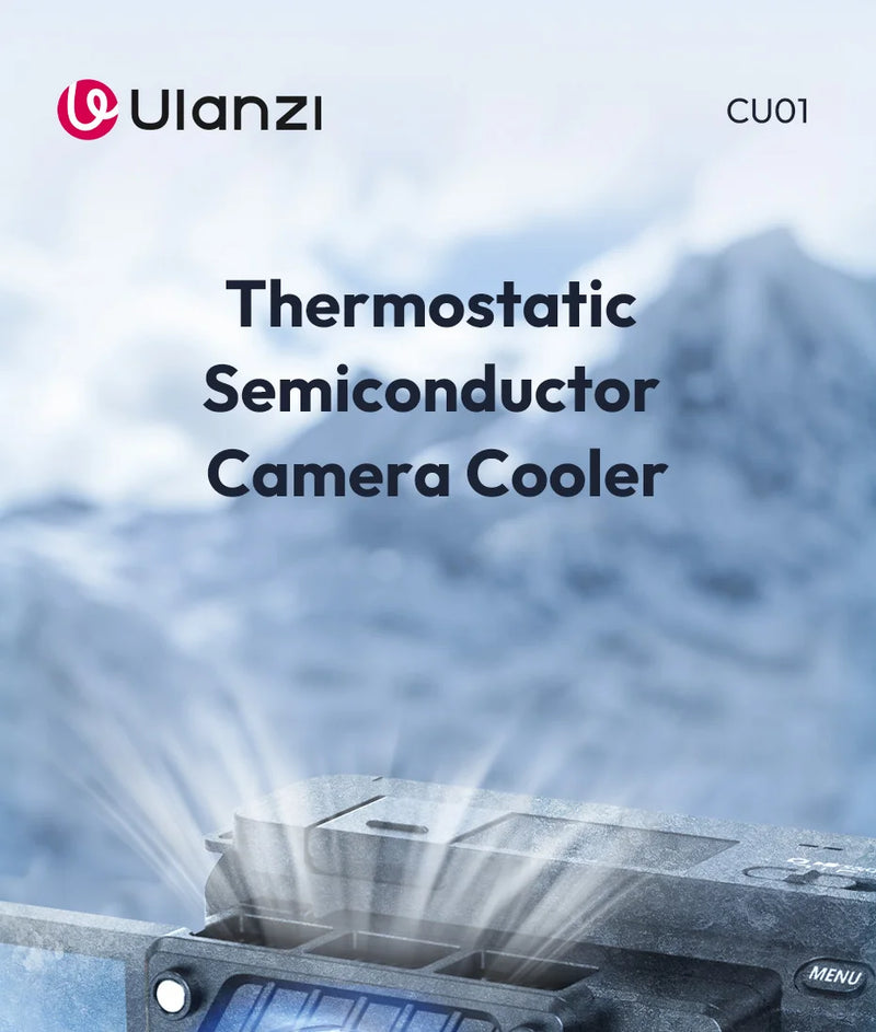 Ulanzi CU01 Termostático Semicondutor Câmera Cooler Ventilador de Refrigeração Radiador Kit de Gravação 4K Dissipador de Calor para Sony Canon Nikon