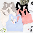 2 Pieces Seamless Sports Bra Breathable Push Up Shockproof Women Cropped Top Sports Bra Sports Underwear