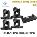 Câmera PTZ 4K com 1 Joystick Controlador, Zoom Óptico de 20x, USB 3.0, LAN e HDMI para Transmissão ao Vivo em Igrejas, Reuniões de Negócios e Eventos - HK45A