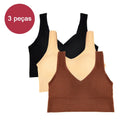 Sutiã esportivo feminino de 3 peças, roupa íntima para academia, roupa íntima feminina, sutiã respirável sem costura