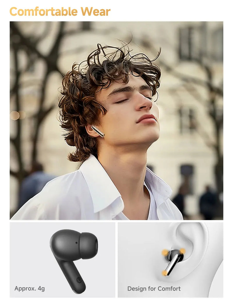 Fones de ouvido QCY MeloBuds Pro ANC Bluetooth 5.3 sem fio 46dB híbrido ANC Hi-Res LDAC fones de ouvido 6 microfones 34h detecção intra-auricular