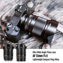 Lente VILTROX 13mm f1.4 para Sony E Fuji X Mount, abertura ampla de F1.4, foco automático, ultra grande angular, para câmeras APS-C e Vlogs.