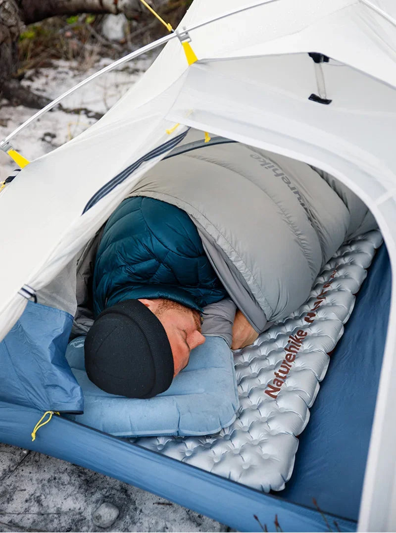 Colchão inflável Naturehike R 5.8 para áreas externas, barraca dobrável portátil, almofada única, ultraleve, para caminhadas, viagem e acampamento