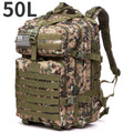 Mochila impermeável de nylon 1000D 30L/50L para atividades ao ar livre, esportes táticos, acampamento, caminhadas, trekking, pesca, caça