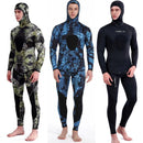 Roupa de mergulho camuflada HOT 3mm, roupa de pesca submarina, mergulho, manga comprida, fissão de neoprene, submersível, para homens, manter aquecido, tops e calças