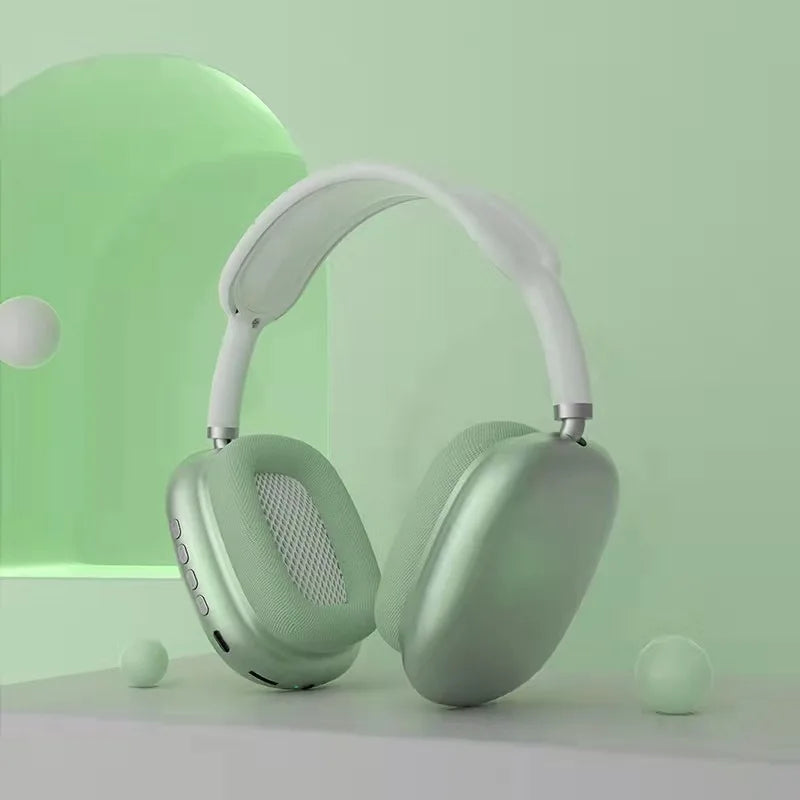 Fones de ouvido Bluetooth, head mounted gaming estéreo sem fio com microfone
