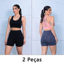 2 peças, shorts esportivos femininos, shorts de ginástica, calças de ioga femininas com controle de barriga e bumbum