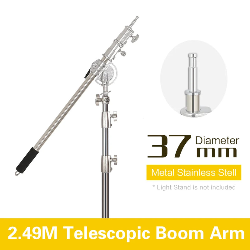 Tripé superestável de 2,9 m, grande, dobrável, suporte de luz, estrutura de elevação, rodas, fotografia, softbox, estúdio fotográfico, aço inoxidável