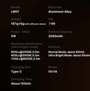 Lanterna de videografia com zoom Ulanzi LM07 Luz de fotografia bicolor Brilho regulável Videolight 2000-8000K CCT para exteriores