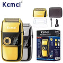 Barbeador e corta cabelo elétrico masculino com 3 velocidades, display LCD, corpo de metal e carregamento USB